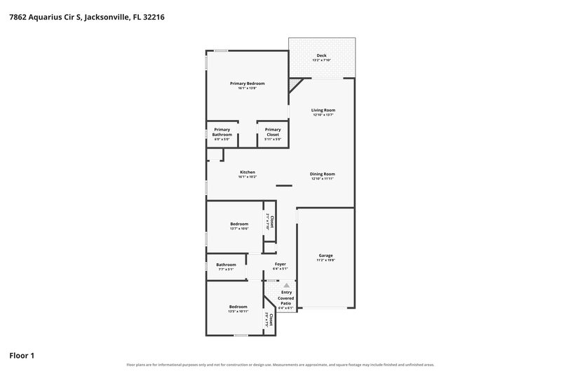 1,820/Mo, 7862 Aquarius Cir S Jacksonville, FL 32216 Front View