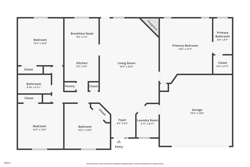 2,465/Mo, 5427 Basque Ct Jacksonville, FL 32257 Floor Plan View