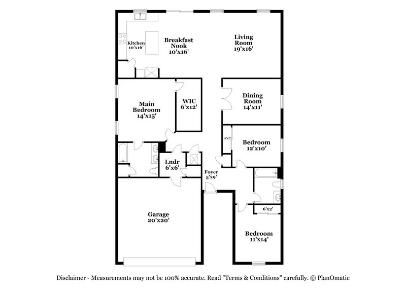 1,900/Mo, 7233 Steventon Way Jacksonville, FL 32244 Floor Plan View