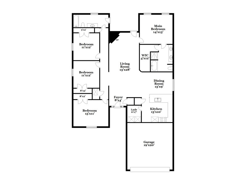 1,900/Mo, 2479 Spring Pond Ln Jacksonville, FL 32221 Floor Plan View