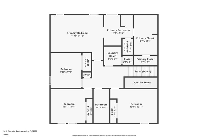 2,300/Mo, 3612 Citara Ct St Augustine, FL 32092 Floor Plan View 2