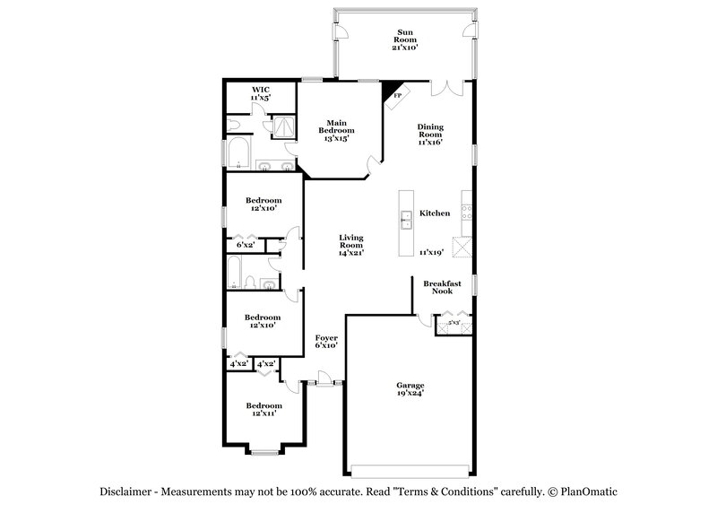 1,995/Mo, 2891 Tuscarora Tr Middleburg, FL 32068 Floor Plan View