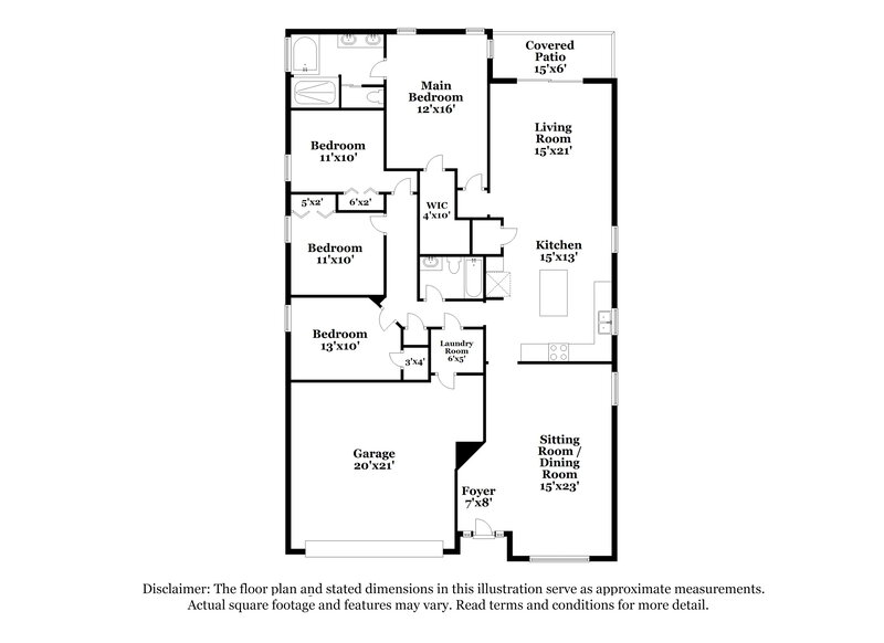 2,220/Mo, 3917 Leatherwood Dr Orange Park, FL 32065 Floorplan View