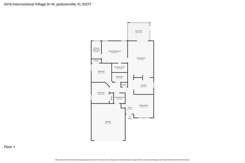 2,030/Mo, 3416 International Village Dr W Jacksonville, FL 32277 Floor Plan View