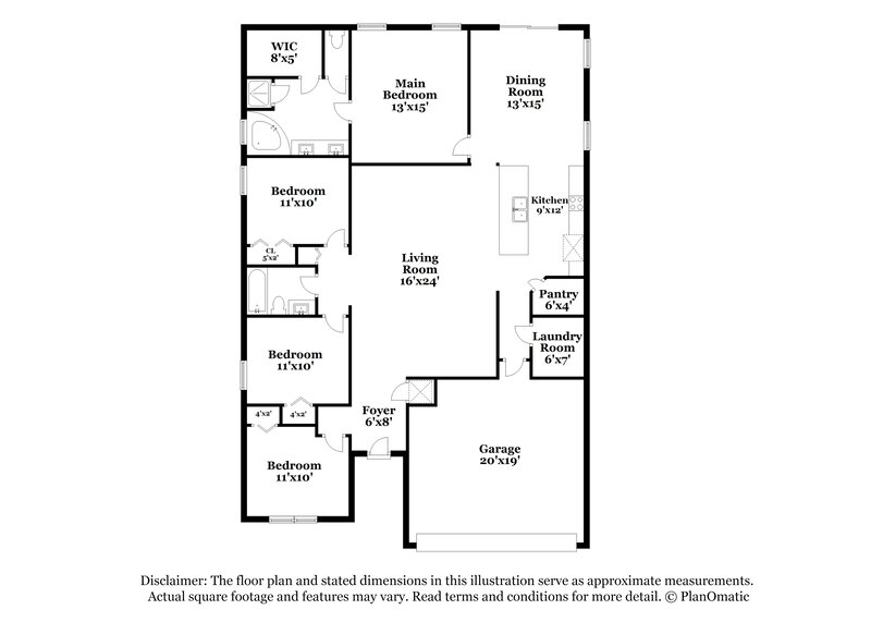 2,970/Mo, 15772 Pinyon Ln Jacksonville, FL 32218 Floor Plan View