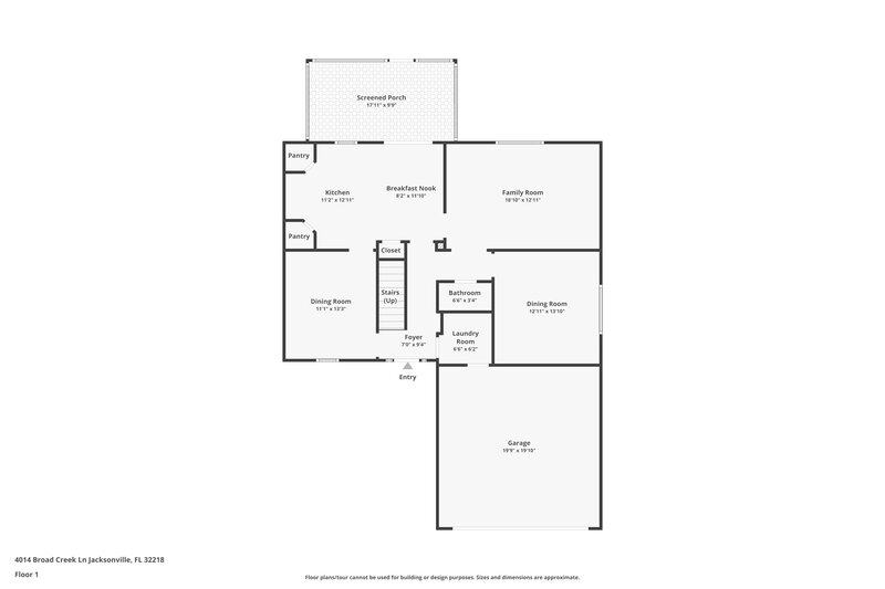 2,120/Mo, 4014 Broad Creek Ln Jacksonville, FL 32218 Floor Plan View