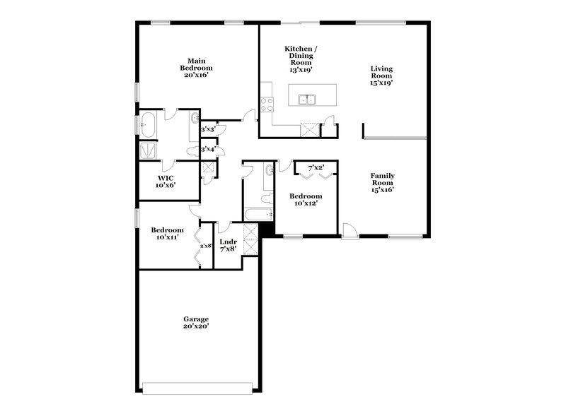 2,060/Mo, 11504 Bonnie Lakes Ct Jacksonville, FL 32221 Floor Plan View