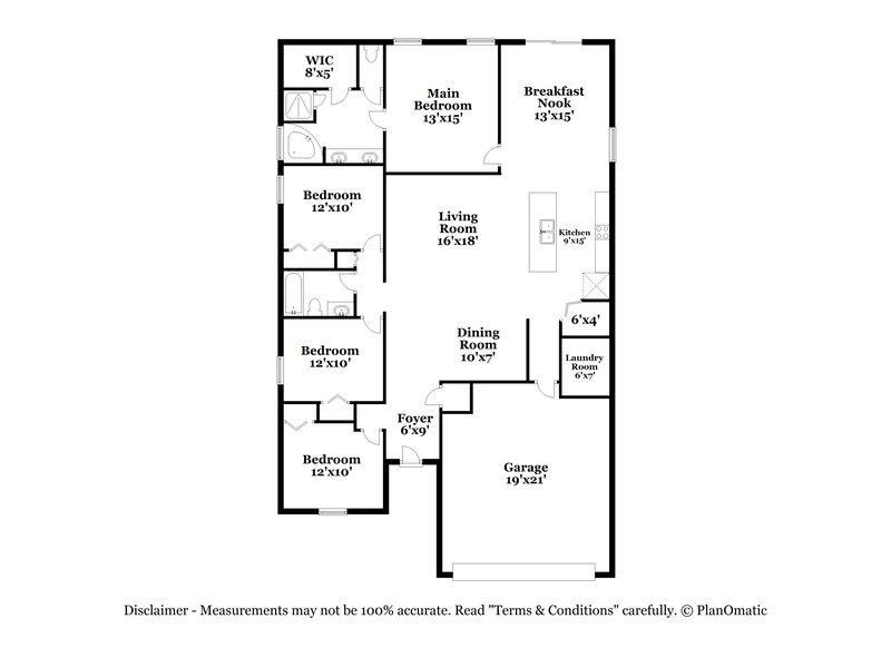 2,060/Mo, 3955 Chimney Swifts Lane Middleburg, FL 32068 Floor Plan View