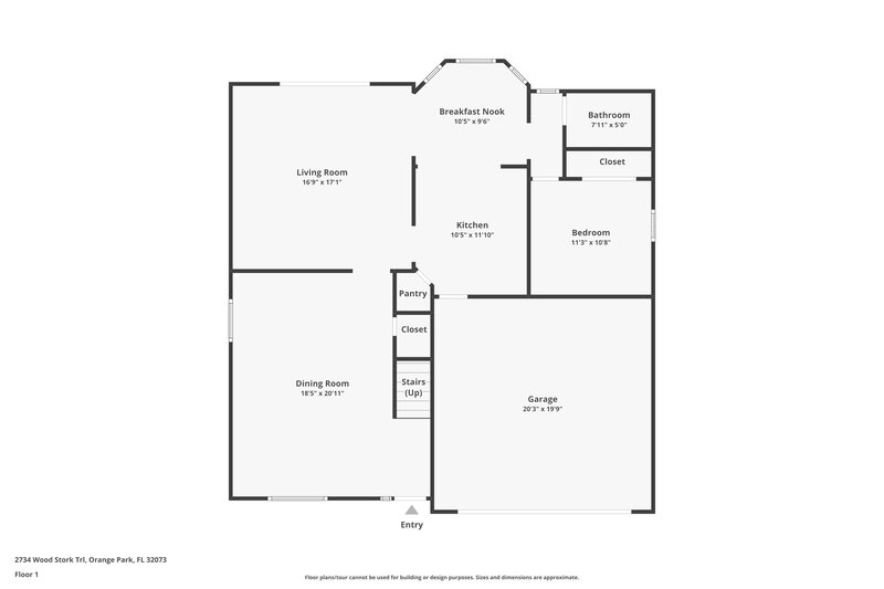 3,670/Mo, 2734 Wood Stork Trl Orange Park, FL 32073 Floor Plan View