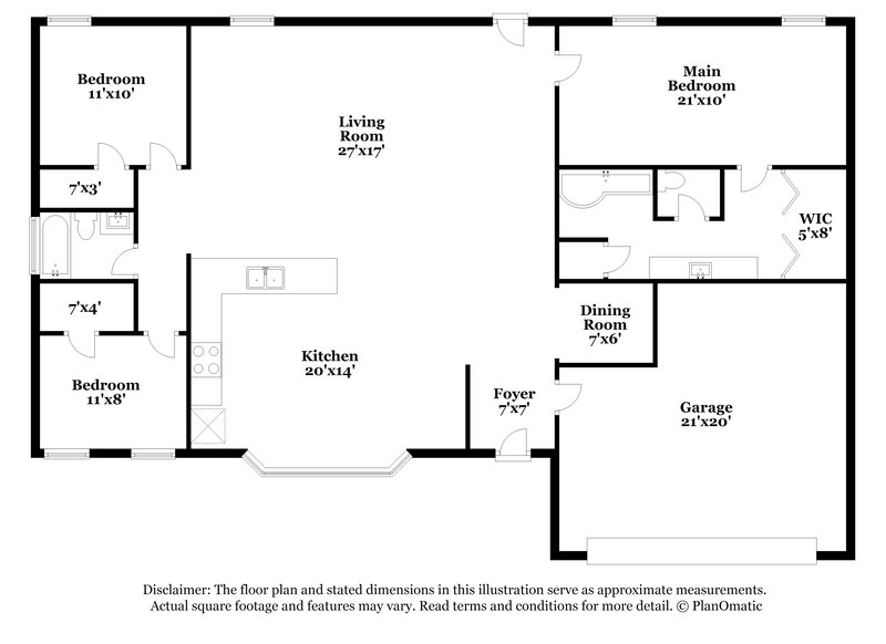1,660/Mo, 2935 Jessicas Ct Green Cove Springs, FL 32043 Floor Plan View