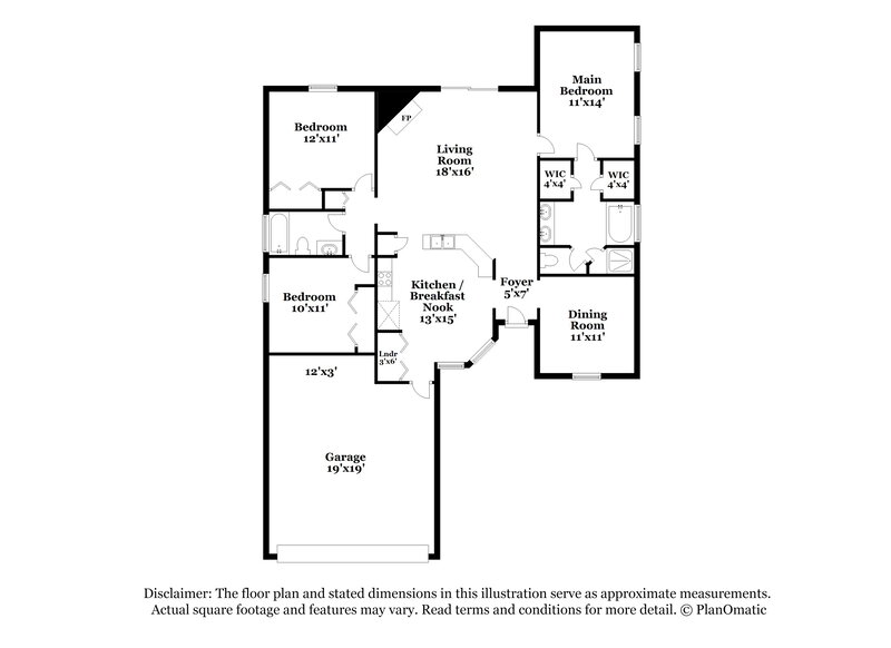 2,500/Mo, 8954 Derrickson Dr Jacksonville, FL 32210 Floor Plan View