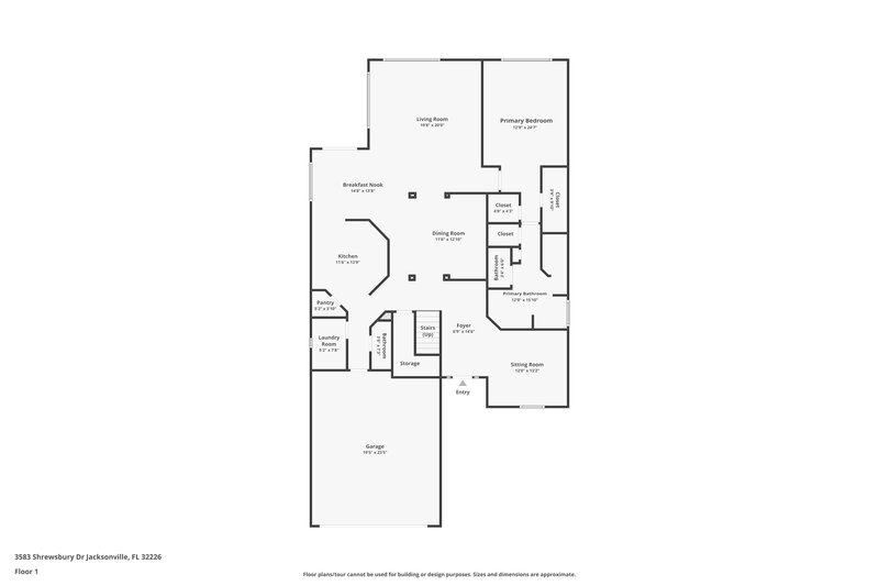 2,960/Mo, 3583 Shrewsbury Dr Jacksonville, FL 32226 Floor Plan View