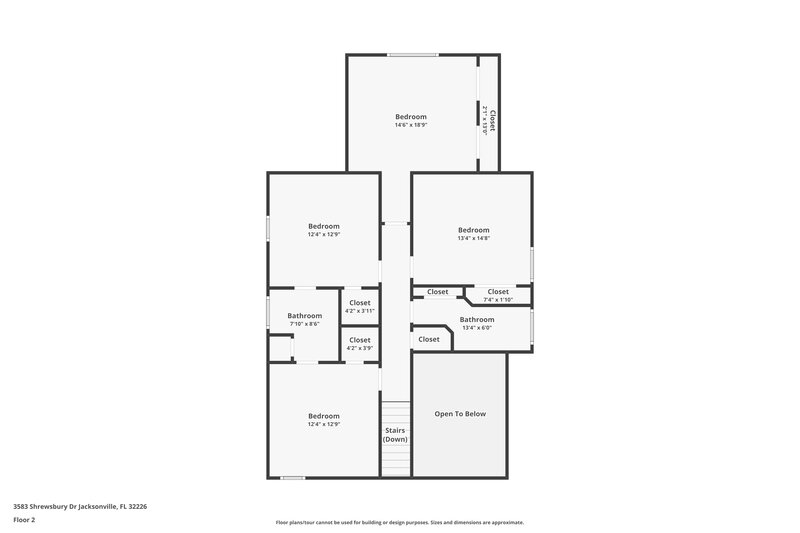 2,960/Mo, 3583 Shrewsbury Dr Jacksonville, FL 32226 Floor Plan View 2