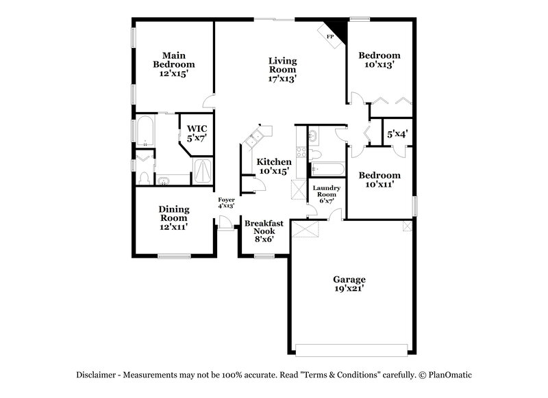 1,805/Mo, 3657 Morning Meadow Ln Orange Park, FL 32073 Floor Plan View