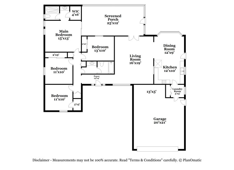 1,965/Mo, 2404 Sourwood Ct Orange Park, FL 32065 Floor Plan View