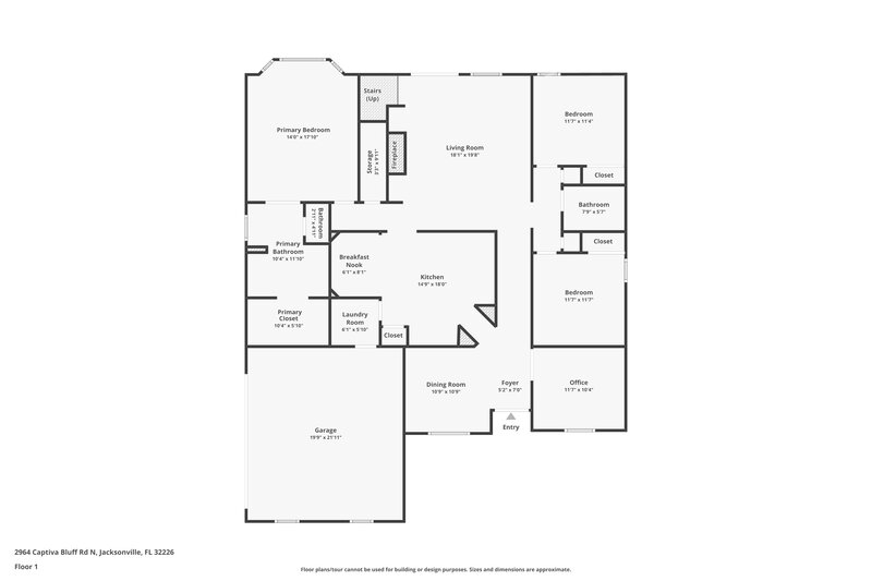 2,320/Mo, 2964 Captiva Bluff Rd N Jacksonville, FL 32226 Floor Plan View