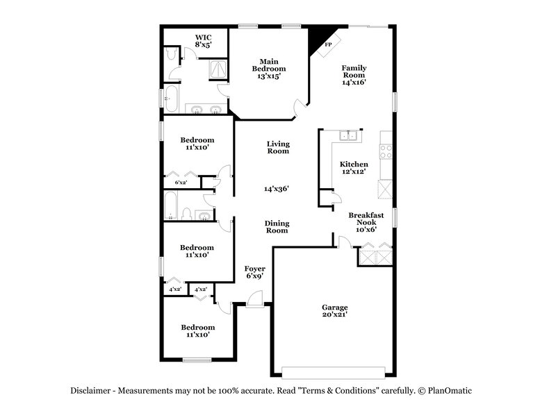 1,875/Mo, 1639 Canopy Oaks Dr Orange Park, FL 32065 Floor Plan View