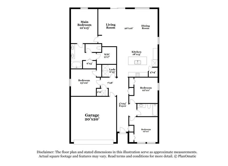1,870/Mo, 9114 Mendocino Ct Jacksonville, FL 32222 Floor Plan View