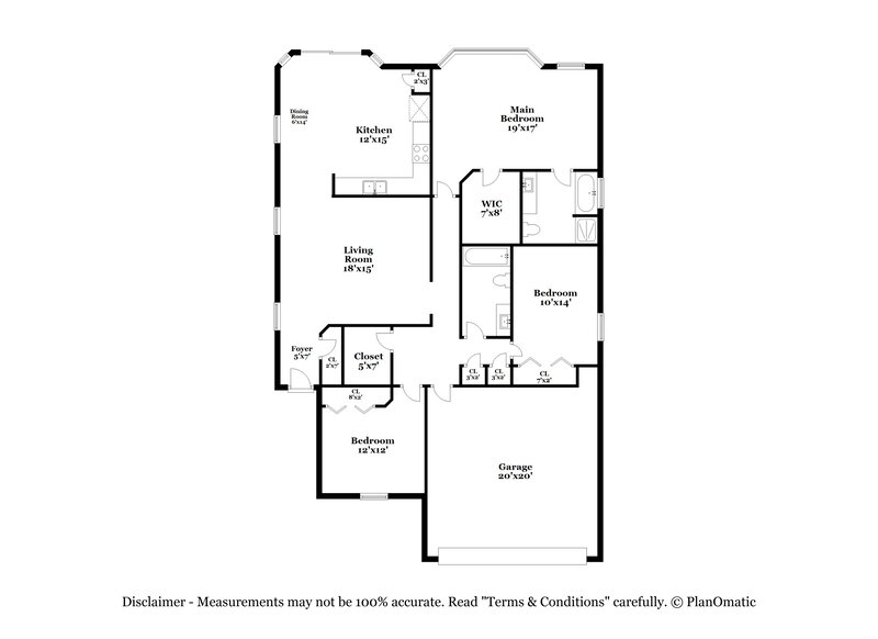 1,795/Mo, 9752 Chirping Way Jacksonville, FL 32222 Floorplan View
