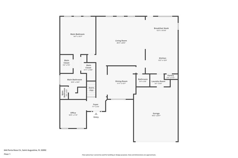 3,105/Mo, 644 Porta Rosa Cir St Augustine, FL 32092 Floor Plan View