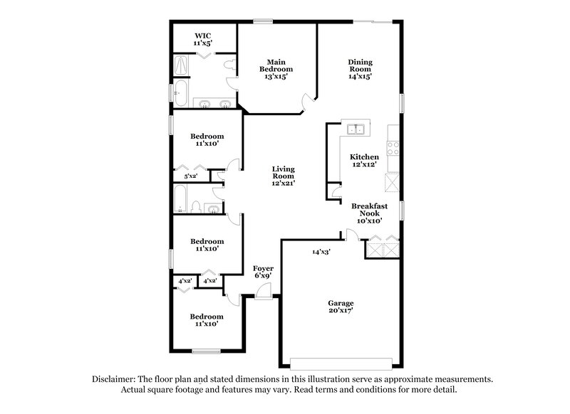 2,290/Mo, 133 N Aberdeenshire Dr Saint Johns, FL 32259 Floor Plan View
