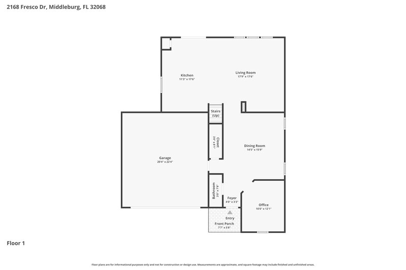 2,255/Mo, 2168 Fresco Dr Middleburg, FL 32068 Floorplan View