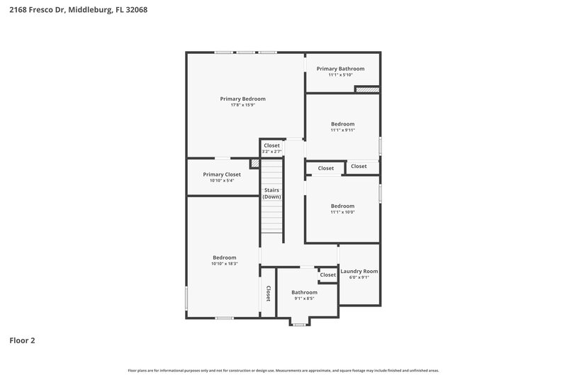 2,255/Mo, 2168 Fresco Dr Middleburg, FL 32068 Floorplan View 2