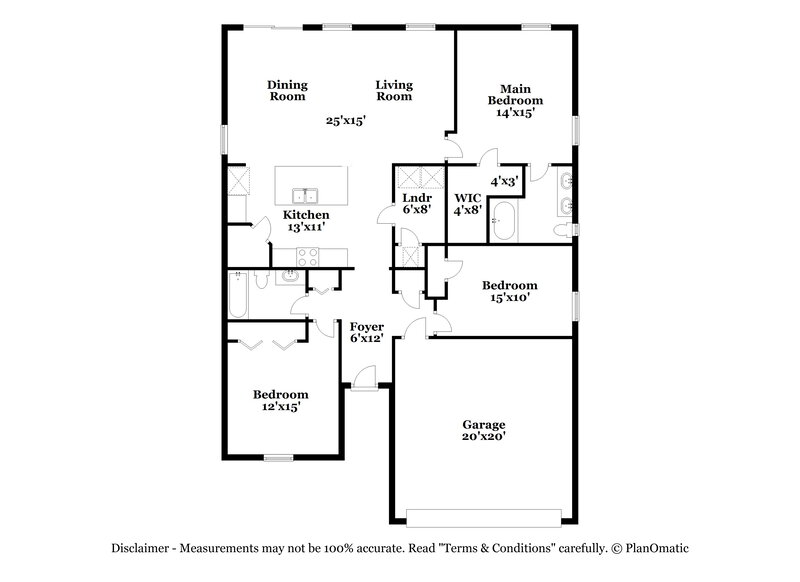 1,745/Mo, 12209 Glimmer Way Jacksonville, FL 32219 Floor Plan View