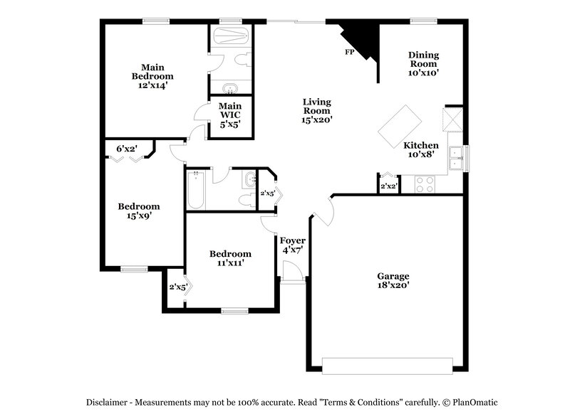 1,790/Mo, 8544 Moss Pointe Trl N Jacksonville, FL 32244 Floor Plan View