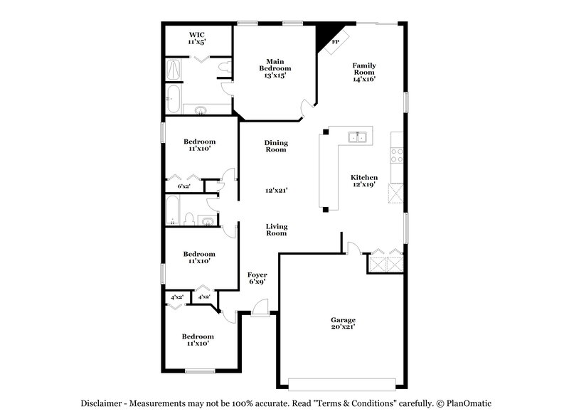 1,950/Mo, 7686 Spring Branch Ct Jacksonville, FL 32221 Floor Plan View