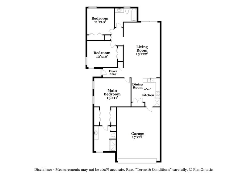 1,630/Mo, 8781 Pinevalley Ln Jacksonville, FL 32244 Floor Plan View