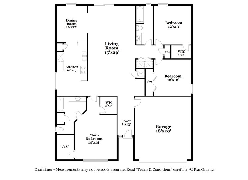 1,875/Mo, 1716 Spring Star Ct Jacksonville, FL 32221 Floor Plan View