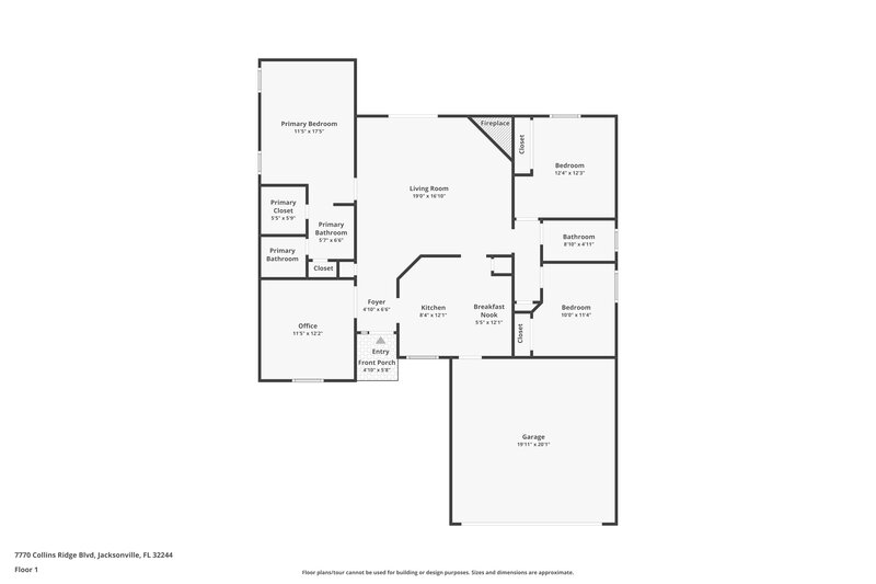 1,855/Mo, 7770 Collins Ridge Blvd Jacksonville, FL 32244 Floor Plan View