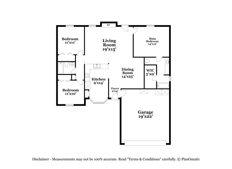 1,670/Mo, 5363 Tessa Ter Jacksonville, FL 32244 Floor Plan View