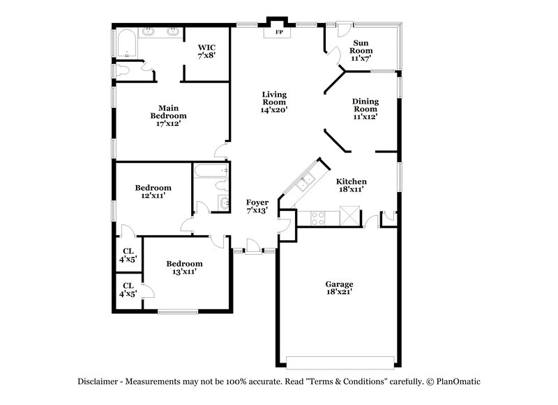 1,900/Mo, 8778 Celia Ct Jacksonville, FL 32217 Floor Plan View