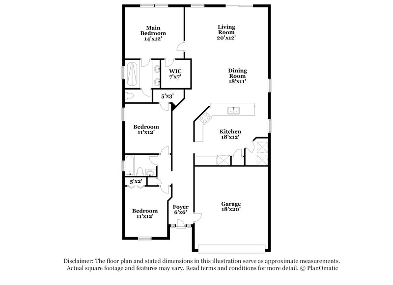 2,150/Mo, 2724 Bluff Estate Way Jacksonville, FL 32226 Floor Plan View