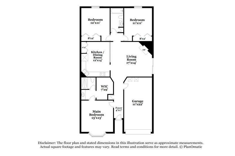 1,610/Mo, 2057 Hunters Trace Circle Middleburg, FL 32068 Floor Plan View