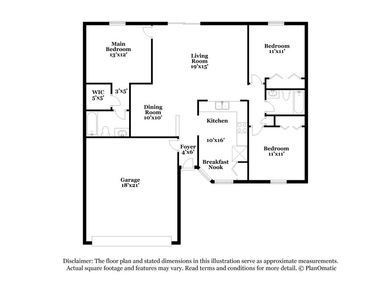 2,310/Mo, 1615 Twin Oak Ln Middleburg, FL 32068 Floor Plan View
