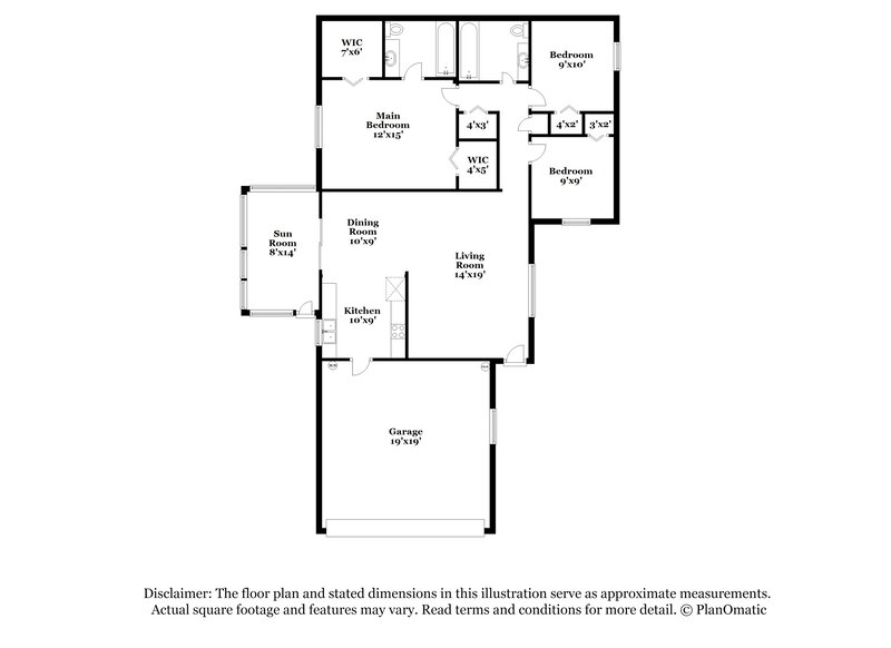 2,210/Mo, 4009 Bryant Glen Ave Jacksonville, FL 32208 Floor Plan View