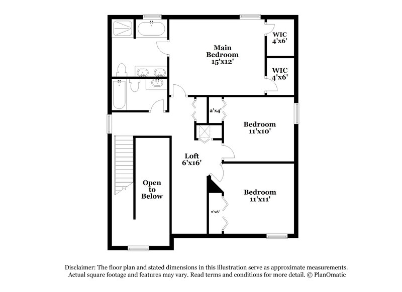 1,630/Mo, 6918 S Recreation Trail Jacksonville, FL 32244 Floor Plan View 2