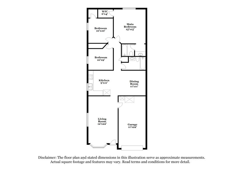 1,435/Mo, 5137 Glen Alan Ct N Jacksonville, FL 32210 Floor Plan View