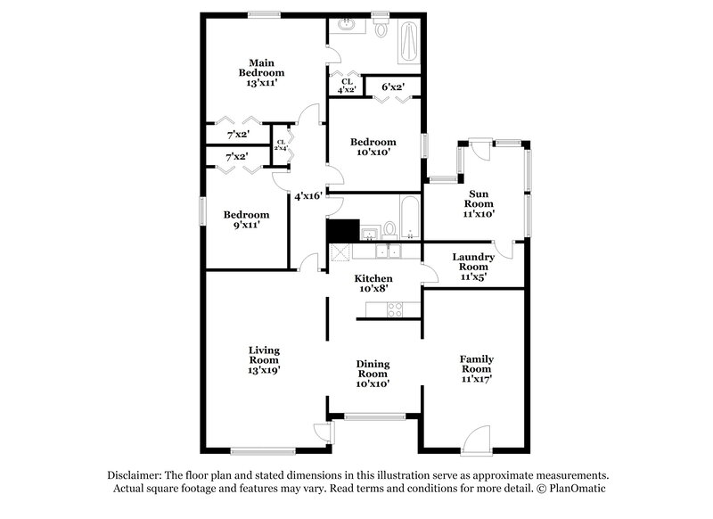 1,635/Mo, 8244 Yolanda Ct Jacksonville, FL 32210 Floor Plan View