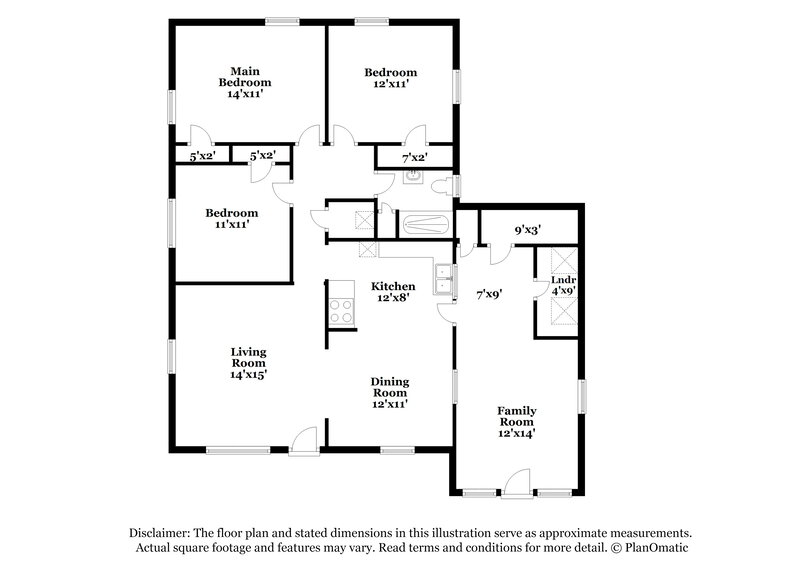 1,420/Mo, 5118 Kingsbury St Jacksonville, FL 32205 Floor Plan View