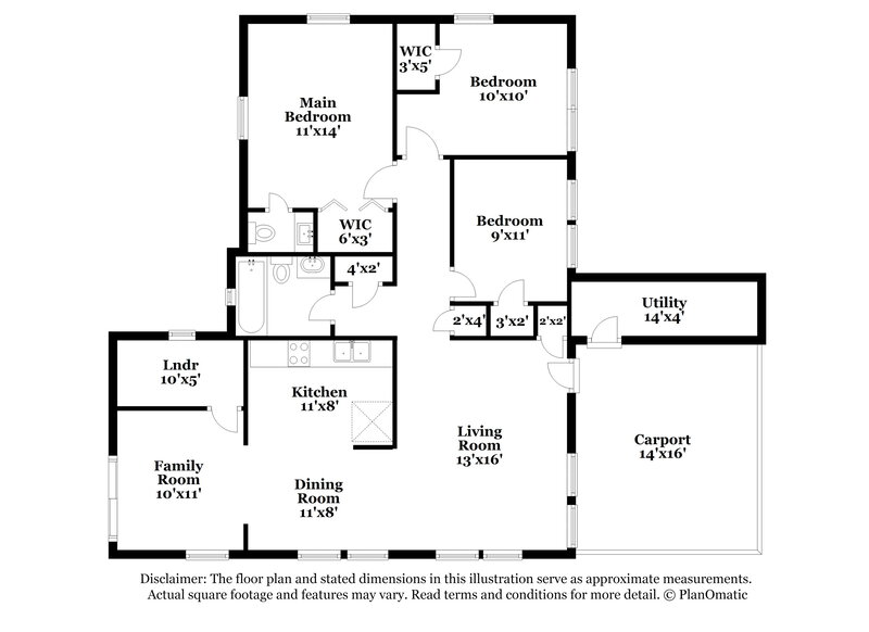 1,470/Mo, 4608 Morley Ln Jacksonville, FL 32210 Floor Plan View