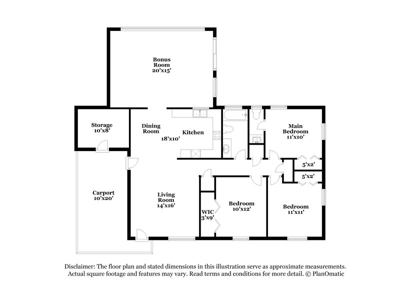 1,600/Mo, 5725 Fiat Ln Jacksonville, FL 32244 Floorplan View