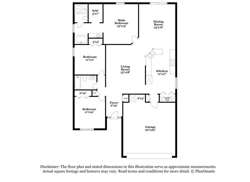 1,780/Mo, 8089 Misty Meadows Ct N Jacksonville, FL 32210 Floor Plan View