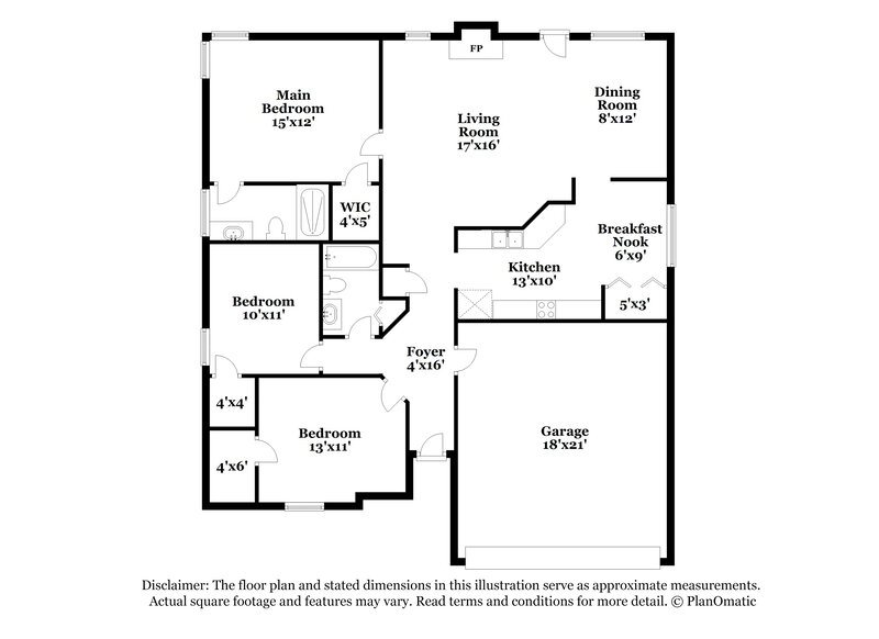 1,705/Mo, 3830 Winter Berry RD E Jacksonville, FL 32210 Floor Plan View