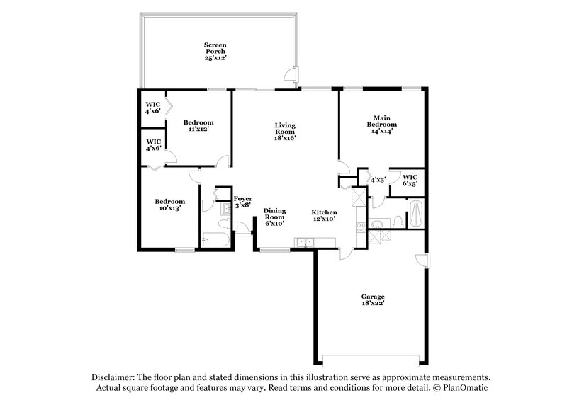 1,790/Mo, 6503 Lacey Ct Jacksonville, FL 32244 Floor Plan View