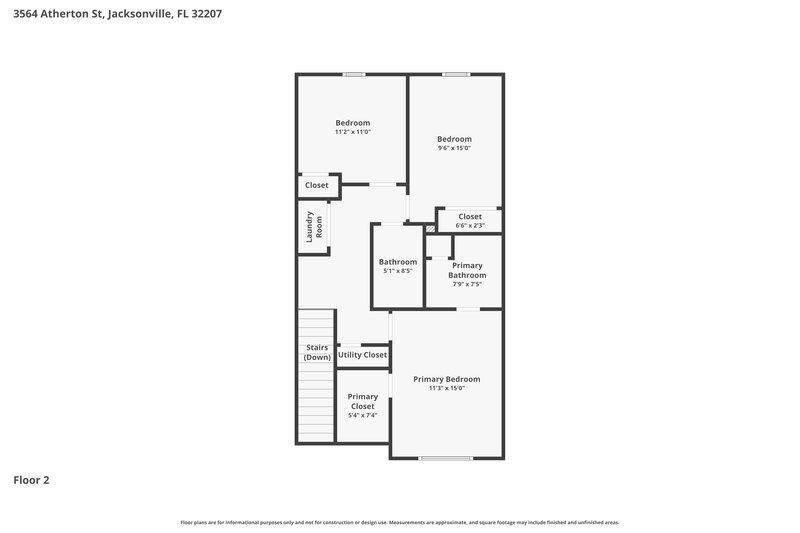 0/Mo, 3564 Atherton St Jacksonville, FL 32207 Floor Plan View 2