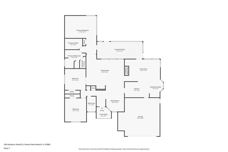 3,095/Mo, 105 Harbour Island Ct Ponte Vedra Beach, FL 32082 Floor Plan View